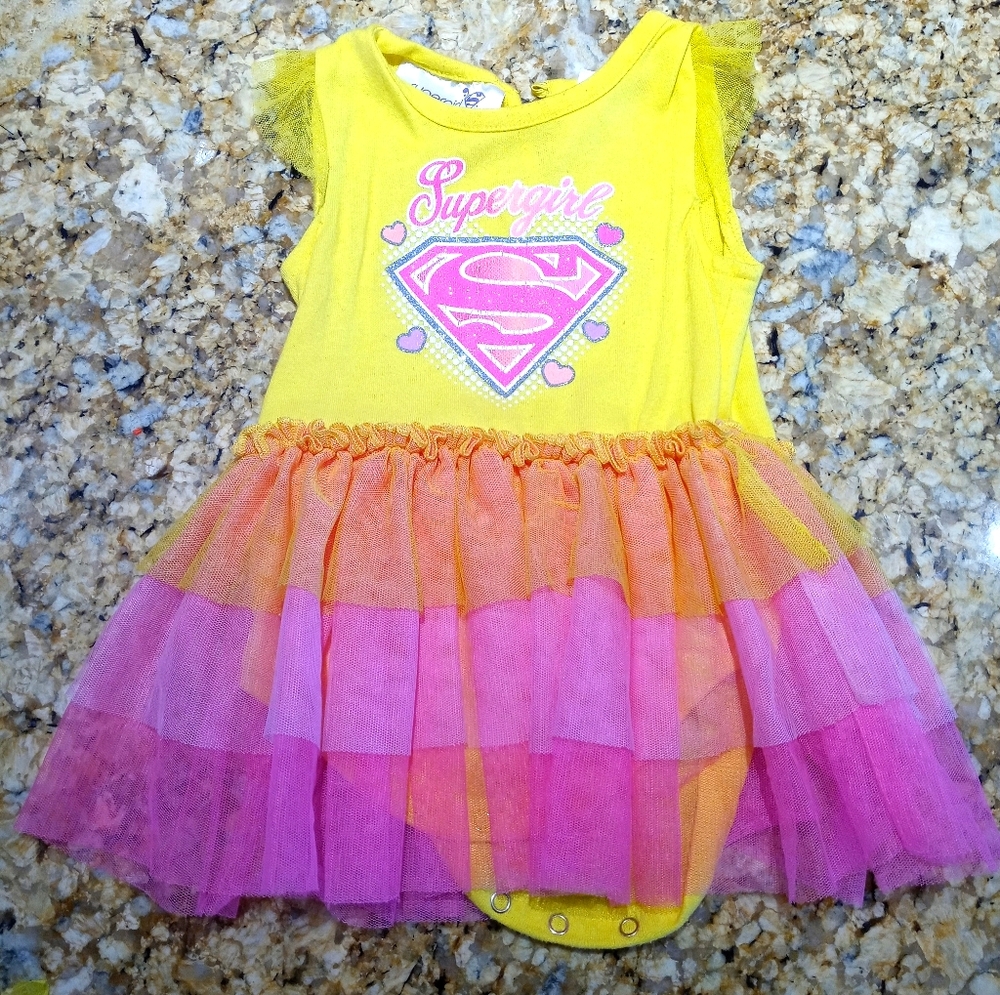 🎉Host Pick🎉Supergirl Baby Onesie Dress Size 6-9 Months